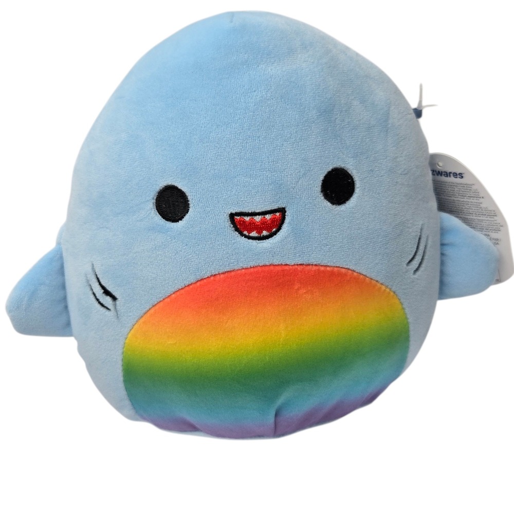 Squishmallows Rey Shark Rainbow Belly Stuffed Animal Plush‎ 8" Aquatic Jazwares
